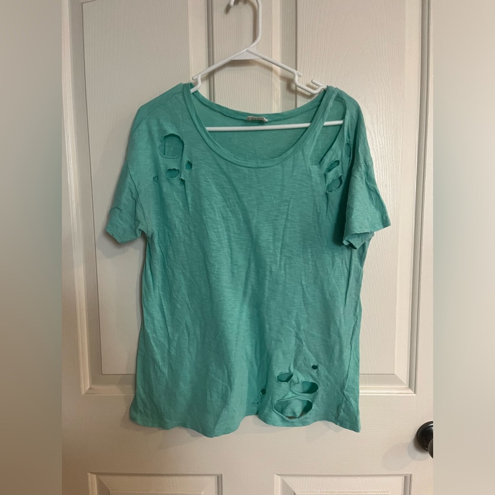 Distressed Short Sleeve Shirt